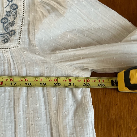 Fat Face Cotton Embroidered Top Size 12 - Picture 8 of 9